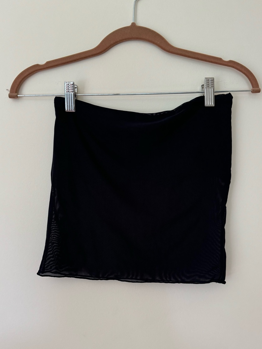 Black mesh tube top